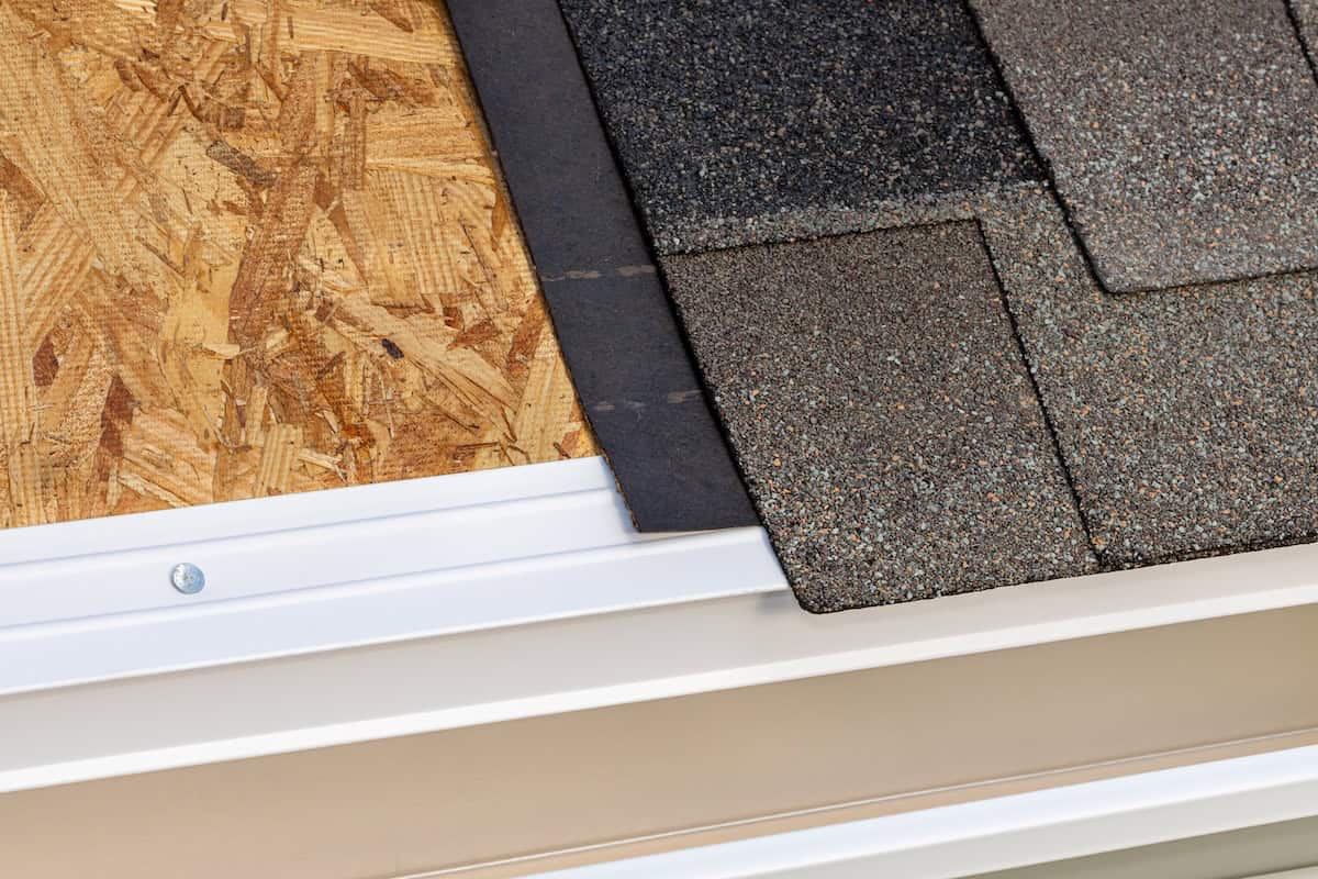 Roof decking under asphalt shingles