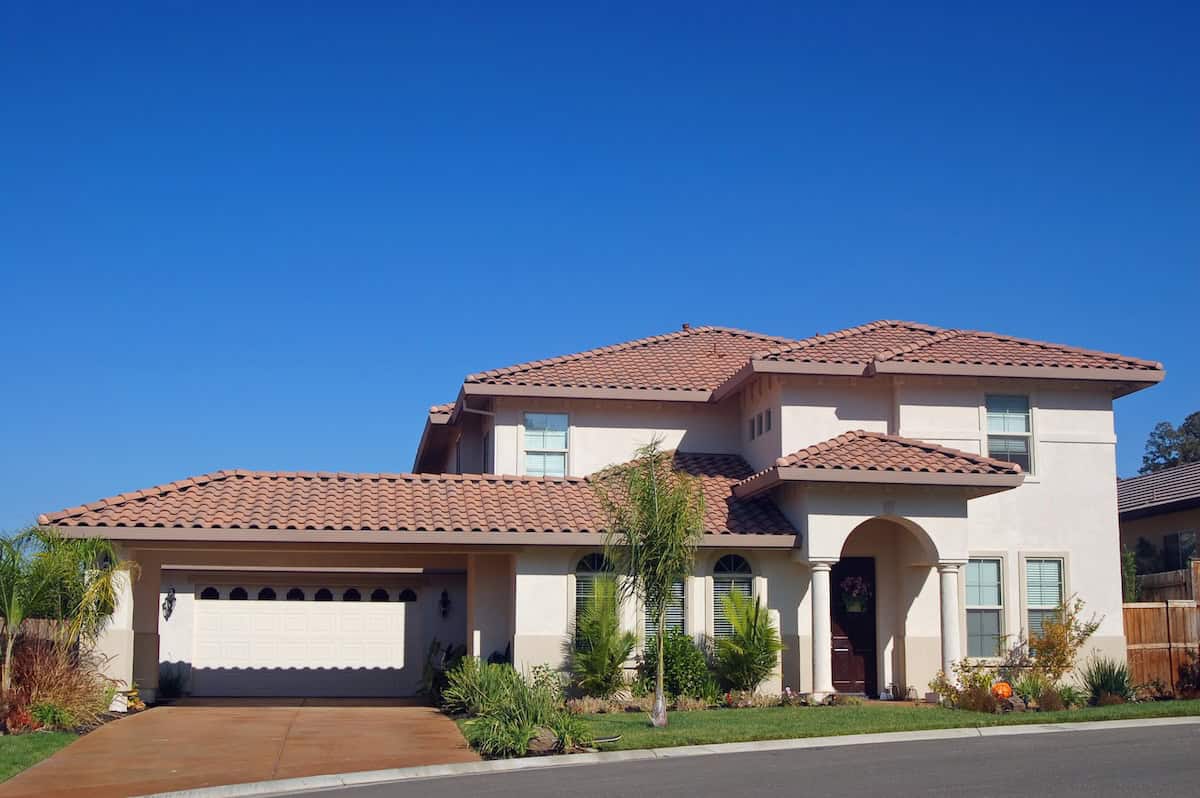 Residential home in florida with tile roofing