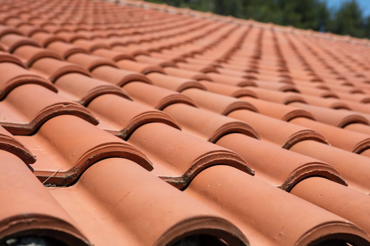 Clay orange tiles