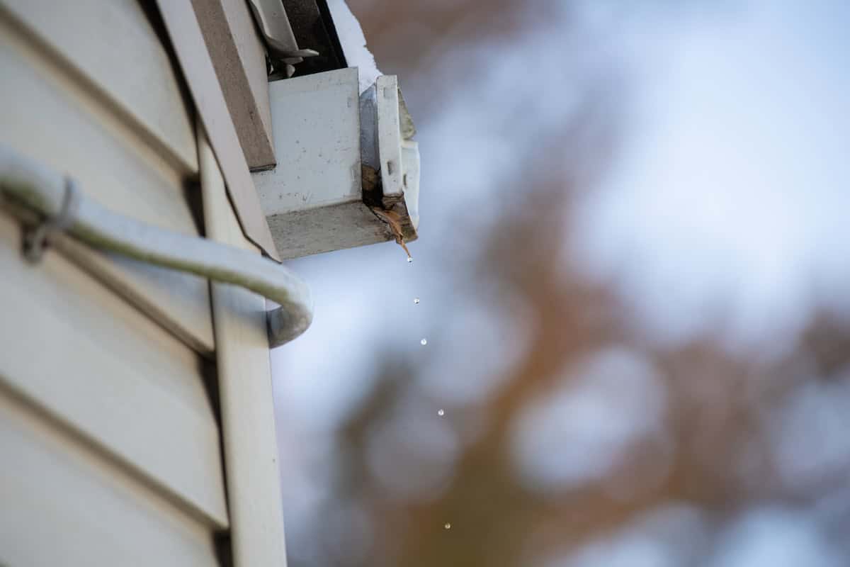 gutter is leaking and must be repaired