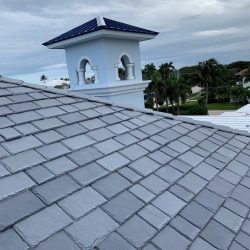 Davinci Roofscapes sythetic slate tile. Multi-width